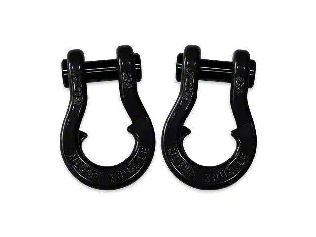 Moose Knuckle Offroad Jowl Split Recovery Shackle 3/4 Combo; Black Hole and Black Hole