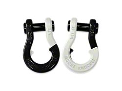 Moose Knuckle Offroad Jowl Split Recovery Shackle Combo; Black Hole and Pure White