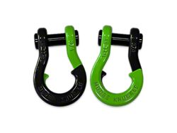 Moose Knuckle Offroad Jowl Split Recovery Shackle Combo; Black Hole and Sublime Green