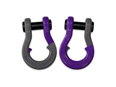 Moose Knuckle Offroad Jowl Split Recovery Shackle 3/4 Combo; Gun Gray and Grape Escape