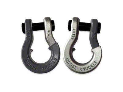 Moose Knuckle Offroad Jowl Split Recovery Shackle 3/4 Combo; Gun Gray and Nice Gal