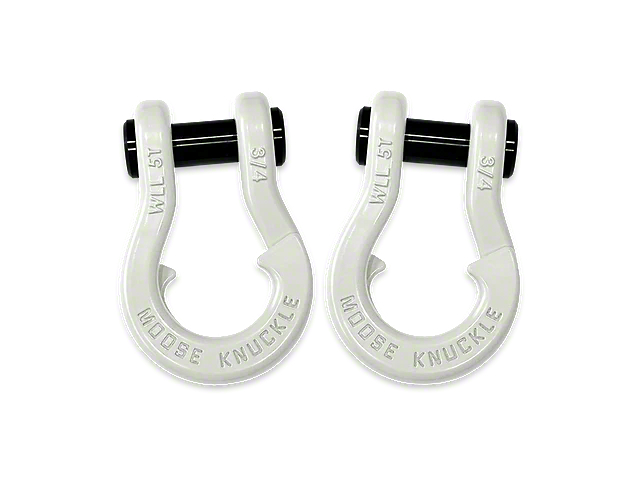 Moose Knuckle Offroad Jowl Split Recovery Shackle Combo; Pure White and Pure White