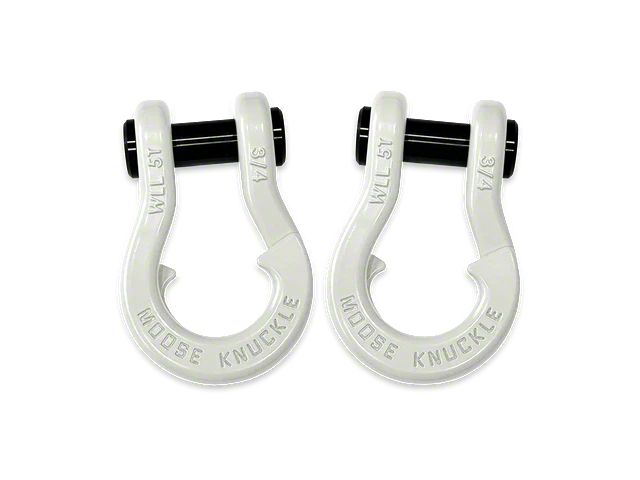 Moose Knuckle Offroad Jowl Split Recovery Shackle 3/4 Combo; Pure White and Pure White