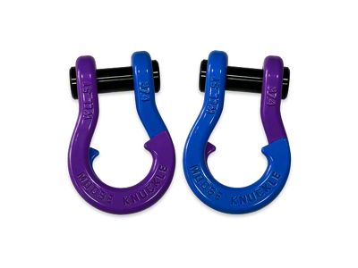 Moose Knuckle Offroad Jowl Split Recovery Shackle 3/4 Combo; Grape Escape and Blue Balls