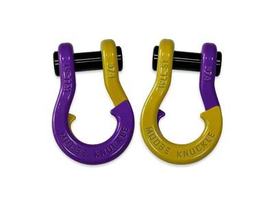 Moose Knuckle Offroad Jowl Split Recovery Shackle 3/4 Combo; Grape Escape and Detonator Yellow