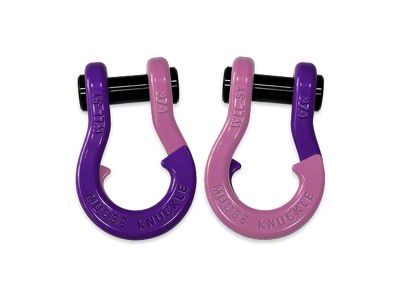 Moose Knuckle Offroad Jowl Split Recovery Shackle 3/4 Combo; Grape Escape and Pretty Pink