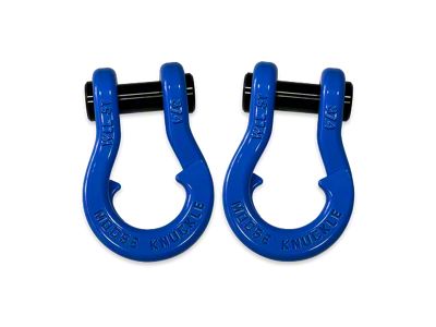 Moose Knuckle Offroad Jowl Split Recovery Shackle Combo; Blue Balls and Blue Balls
