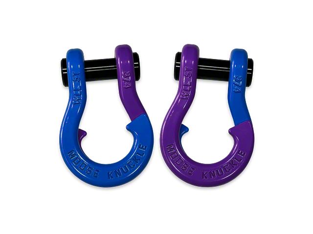 Moose Knuckle Offroad Jowl Split Recovery Shackle 3/4 Combo; Blue Balls and Grape Escape