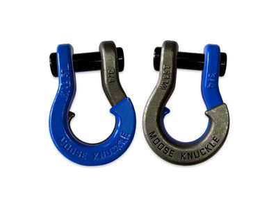 Moose Knuckle Offroad Jowl Split Recovery Shackle 3/4 Combo; Blue Balls and Raw Dog