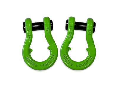 Moose Knuckle Offroad Jowl Split Recovery Shackle Combo; Sublime Green and Sublime Green