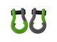 Moose Knuckle Offroad Jowl Split Recovery Shackle 3/4 Combo; Sublime Green and Gun Gray