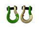 Moose Knuckle Offroad Jowl Split Recovery Shackle 3/4 Combo; Sublime Green and Brass Knuckle