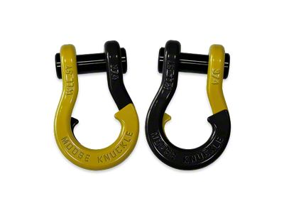 Moose Knuckle Offroad Jowl Split Recovery Shackle 3/4 Combo; Detonator Yellow and Black Hole