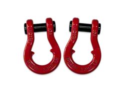 Moose Knuckle Offroad Jowl Split Recovery Shackle Combo; Flame Red and Flame Red