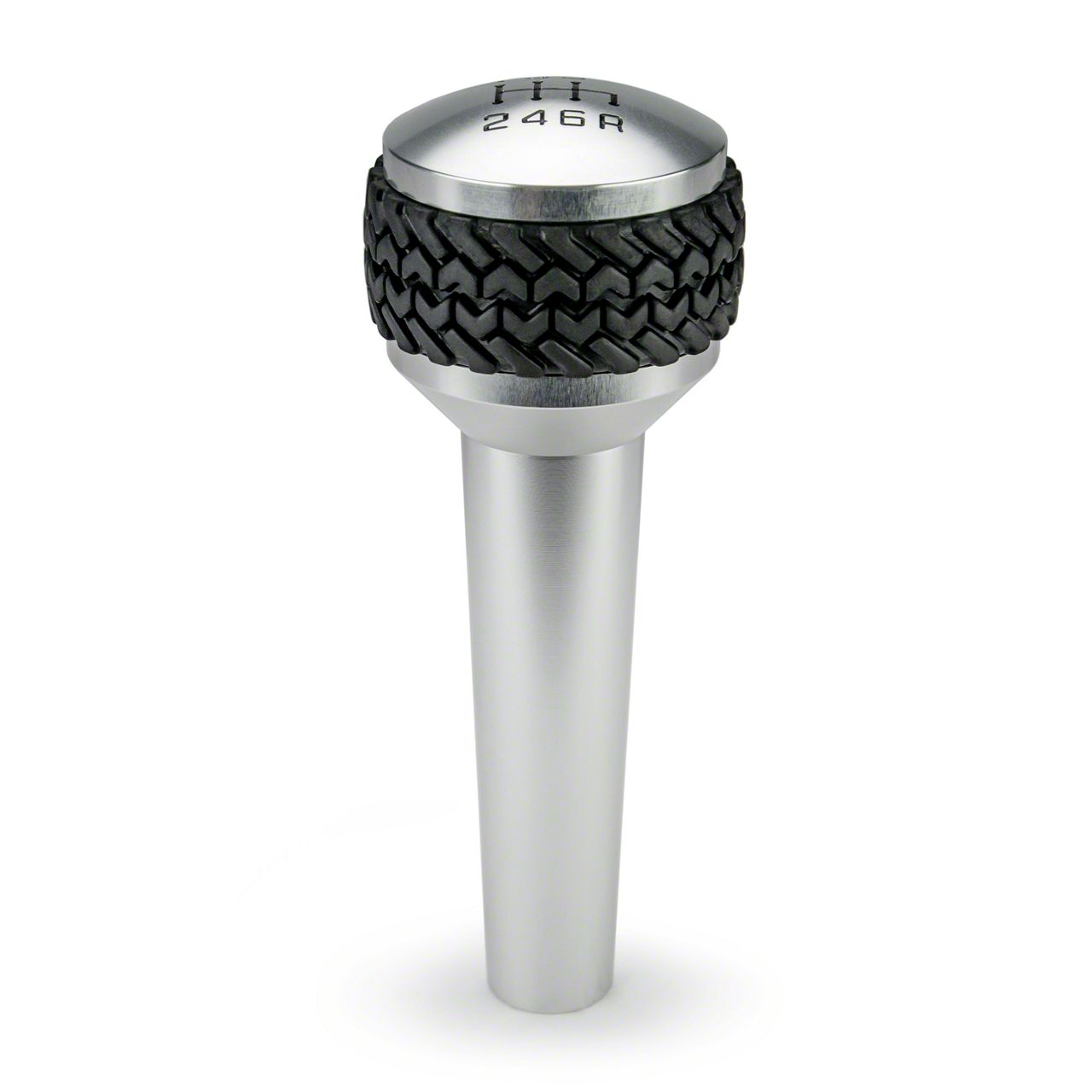 DV8 Offroad Jeep Wrangler 6-Speed Shift Knob; Brushed D-JP-180012-BL (05-10 Jeep  Wrangler TJ  JK)