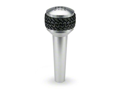 DV8 Offroad 6-Speed Shift Knob; Brushed (05-10 Jeep Wrangler TJ & JK)