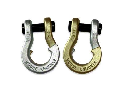 Moose Knuckle Offroad Jowl Split Recovery Shackle 3/4 Combo; Nice Gal and Brass Knuckle