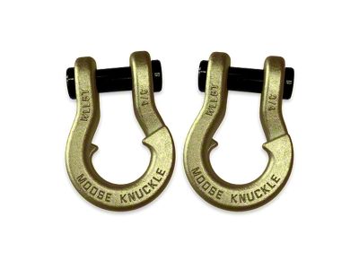 Moose Knuckle Offroad Jowl Split Recovery Shackle 3/4 Combo; Brass Knuckle and Brass Knuckle