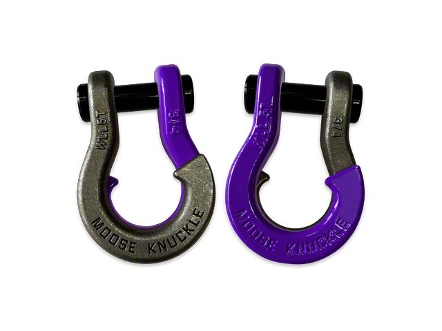 Moose Knuckle Offroad Jowl Split Recovery Shackle 3/4 Combo; Raw Dog and Grape Escape