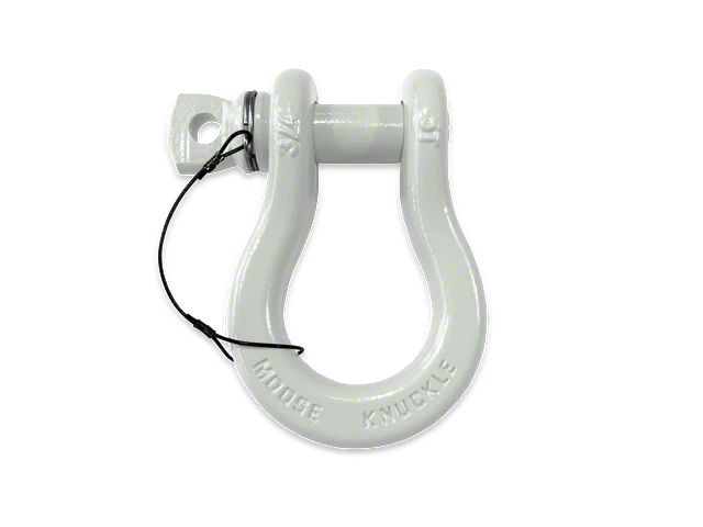 Moose Knuckle Offroad B'oh Spin Pin Recovery Shackle 3/4; Pure White