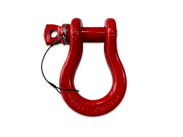Moose Knuckle Offroad B'oh Spin Pin Recovery Shackle; Flame Red