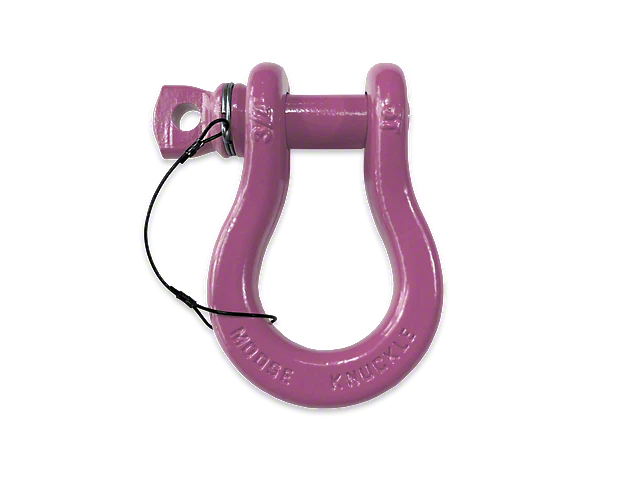 Moose Knuckle Offroad B'oh Spin Pin Recovery Shackle; Pretty Pink