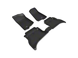 3D MAXpider KAGU Series All-Weather Custom Fit Front and Rear Floor Liners; Black (21-23 Jeep Wrangler JL 4xe)