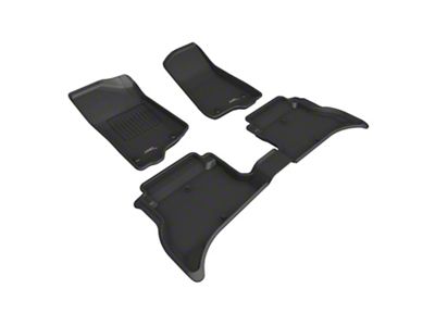 3D MAXpider KAGU Series All-Weather Custom Fit Front and Rear Floor Liners; Black (21-23 Jeep Wrangler JL 4xe)