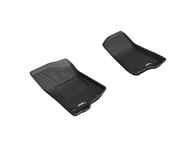3D MAXpider KAGU Series All-Weather Custom Fit Front Floor Liners; Black (20-24 Jeep Gladiator JT)