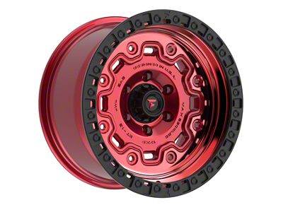 Fittipaldi Offroad FT100 Gloss Black Machined with Red Tint Wheel; 17x9 (18-24 Jeep Wrangler JL)