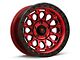 Fittipaldi Offroad FT101 Gloss Black Machined with Red Tint Wheel; 17x9 (07-18 Jeep Wrangler JK)
