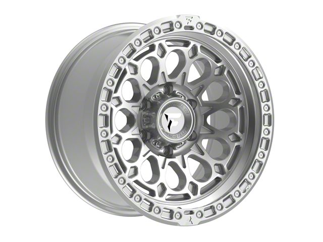 Fittipaldi Offroad FT101 Gloss Silver Machined Wheel; 17x9 (18-24 Jeep Wrangler JL)