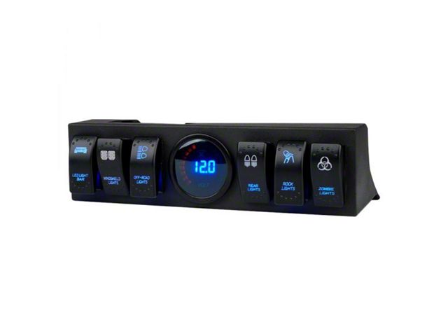 6-Rocker Switch Panel System with Digital Voltmeter (07-18 Jeep Wrangler JK)
