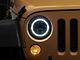 7-Inch White Halo LED Headlights; Black Housing; Clear Lens (97-18 Jeep Wrangler TJ & JK)