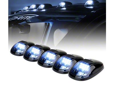 5-LED Guide G2 Series Smoked Roof Top Cab Clearance Light Kit; White (Universal; Some Adaptation May Be Required)