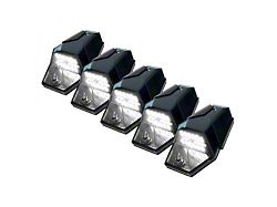 5-LED Jewel Series Smoked Roof Top Cab Clearance Light Kit; White (Universal; Some Adaptation May Be Required)