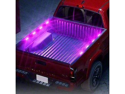 8-LED Focal Series Rock Light Pod Truck Bed Lighting Kit; Pink (Universal; Some Adaptation May Be Required)