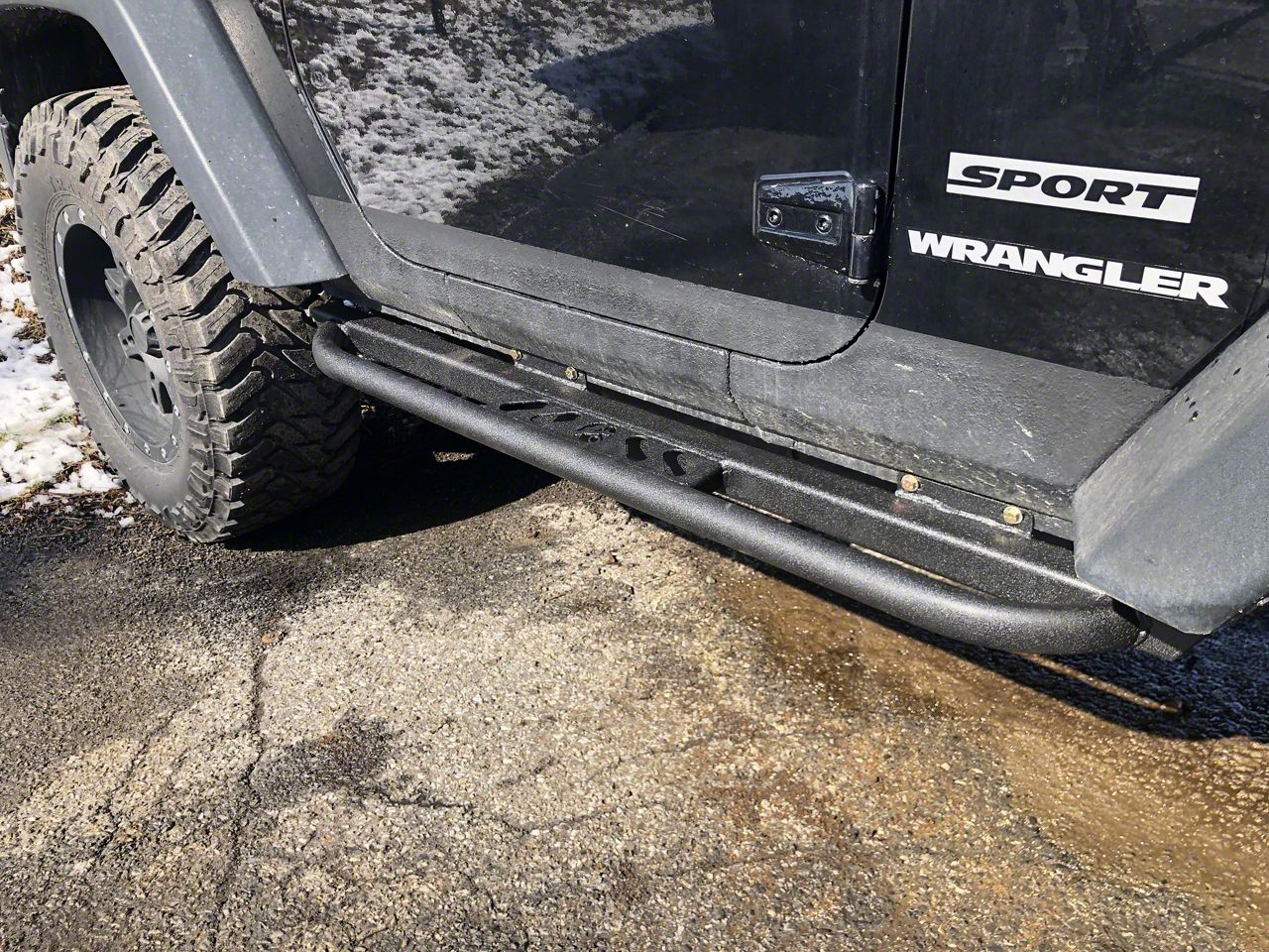 Affordable Offroad Jeep Wrangler Bolt-On Rock Sliders; Black 200-4021 ...