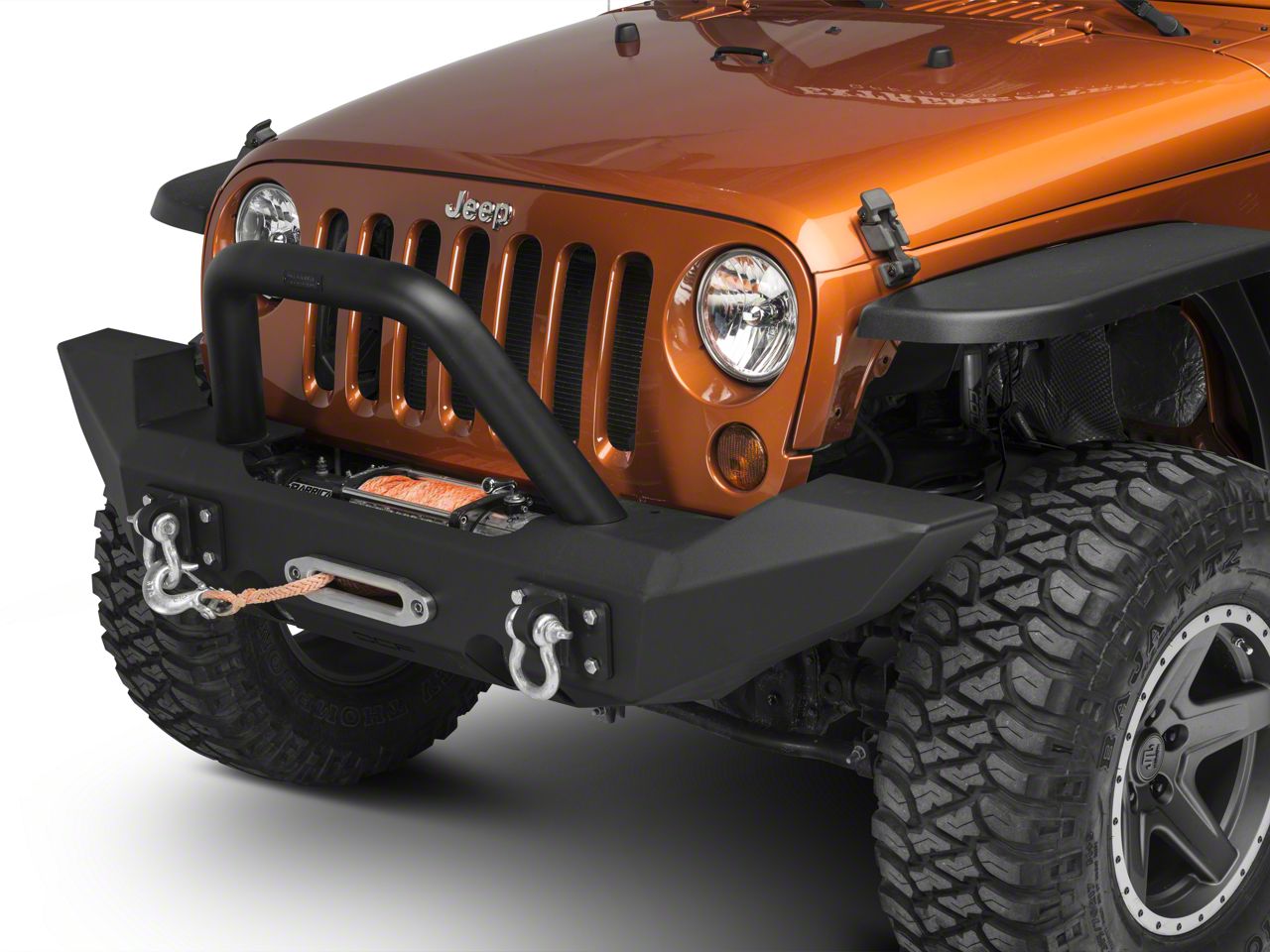 Off Camber Fabrications by MBRP Jeep Wrangler Full Width Front Winch Bumper Package 131174 (07