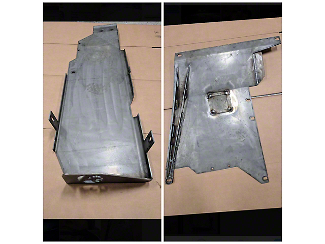 Affordable Offroad Gas Tank and Transfer Case Skid Plate Kit; Bare Metal (07-18 Jeep Wrangler JK)