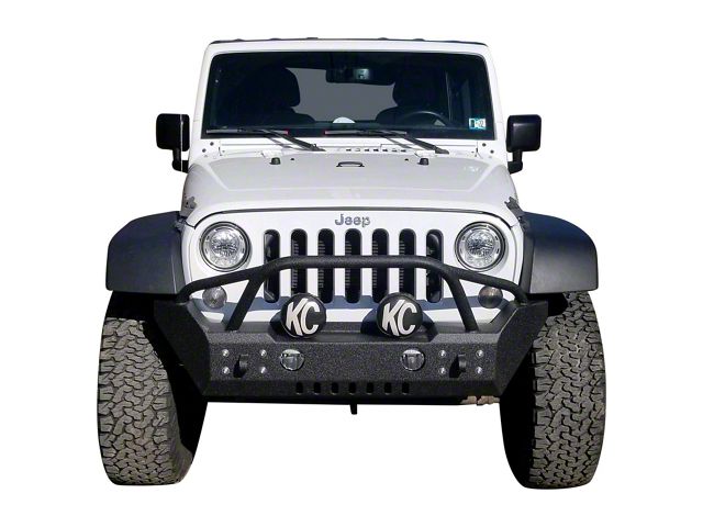 Affordable Offroad PreRunner Front Bumper; Black (07-18 Jeep Wrangler JK)