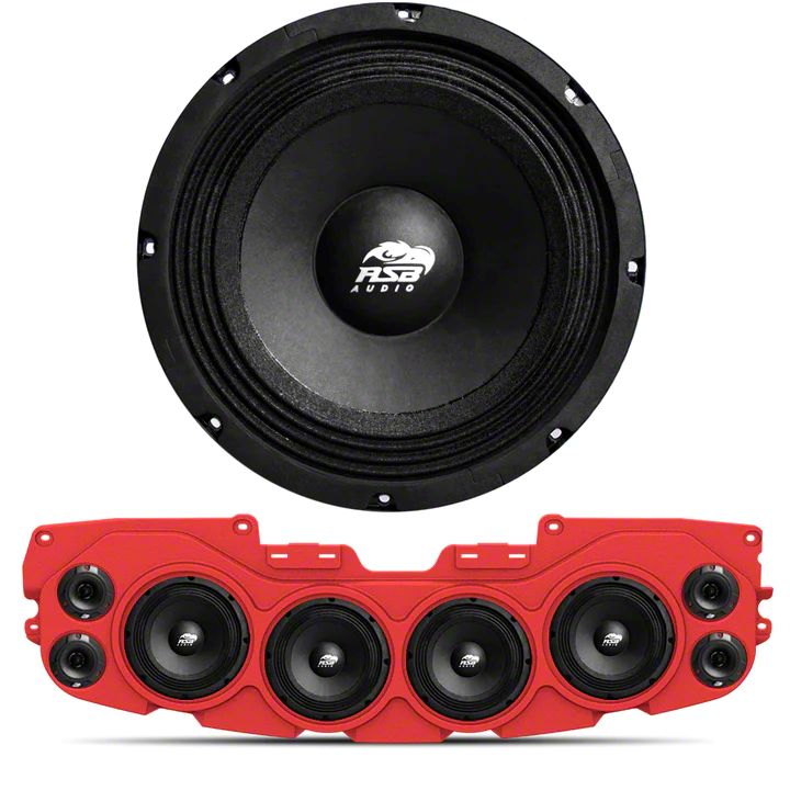 American SoundBar Jeep Wrangler Audio SoundBar Package; Red 61JLASBRD