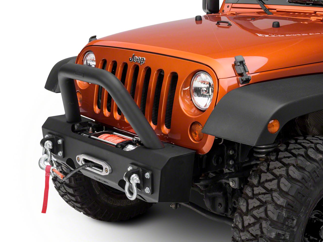 Off Camber Fabrications by MBRP Jeep Wrangler Stubby Front Winch Bumper ...