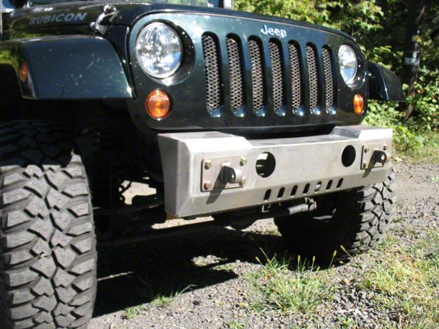 Affordable Offroad Front Bumper; Bare Metal (07-18 Jeep Wrangler JK)