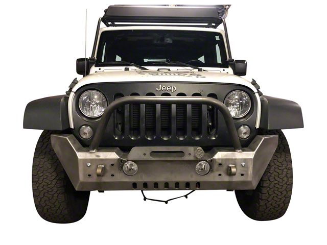 Affordable Offroad Mid Width Front Winch Bumper; Bare Metal (18-24 Jeep Wrangler JL)
