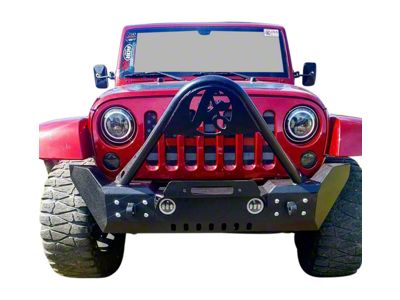 Affordable Offroad Mid Width Front Winch Bumper; Black (20-24 Jeep Gladiator JT)