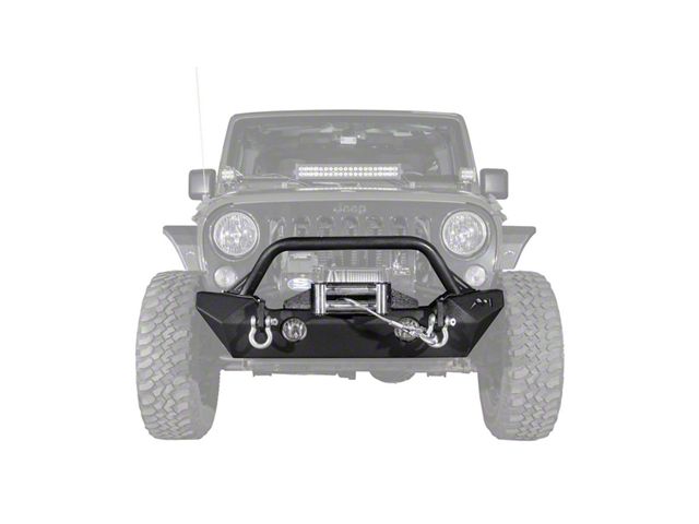 Reaper Off-Road Immortal Series Stubby Front Bumper; Black Stainless Steel (20-24 Jeep Gladiator JT)