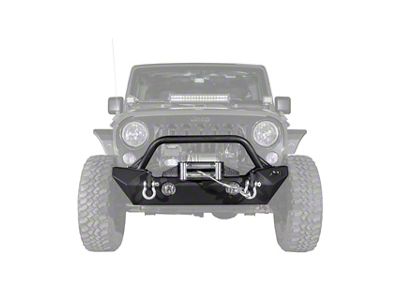 Reaper Off-Road Stainless Steel Immortal Series Stubby Front Bumper; Black (20-23 Jeep Gladiator JT)