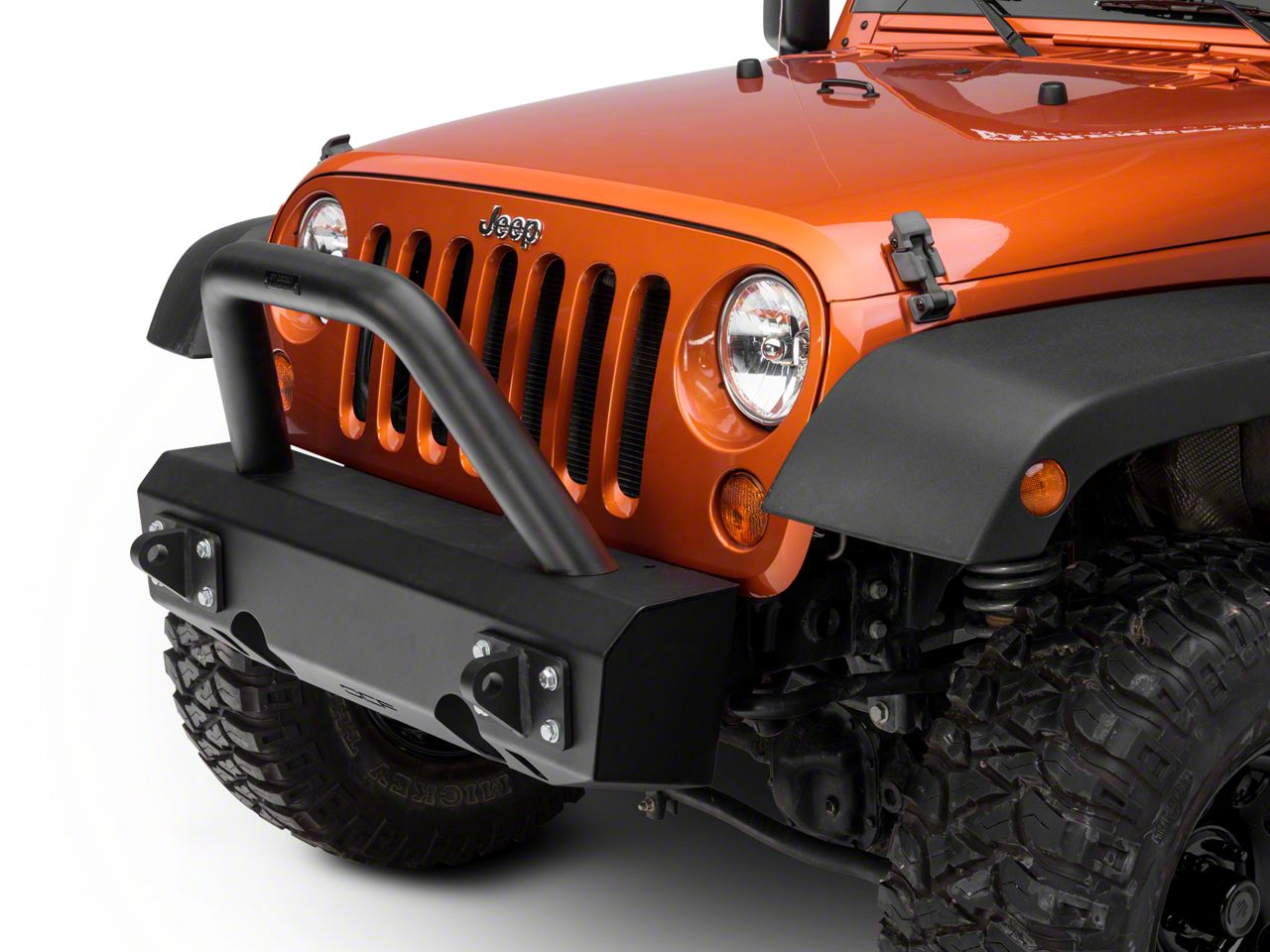 Off Camber Fabrications by MBRP Jeep Wrangler Stubby Front NonWinch Bumper Package 131176 (07