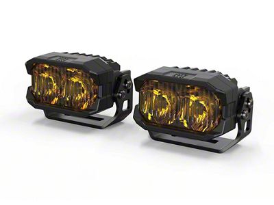 Morimoto 2Banger LED Pod Lights; HXB Yellow Combo Beam (Universal; Some Adaptation May Be Required)